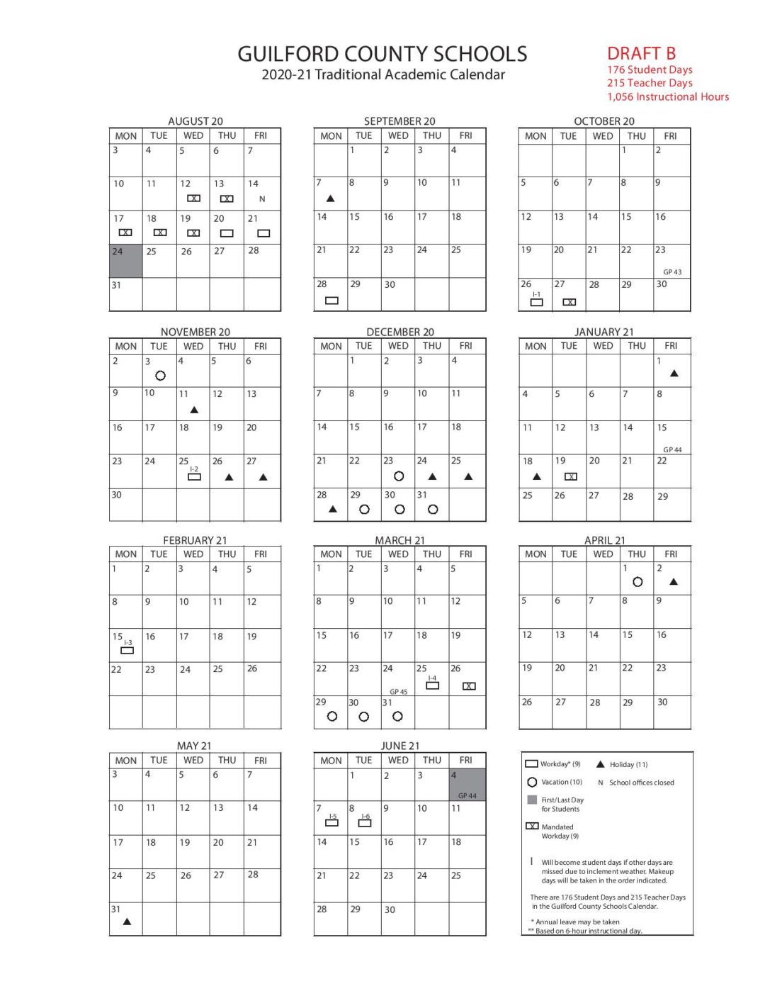 2020 and 2021 school calendar ccps