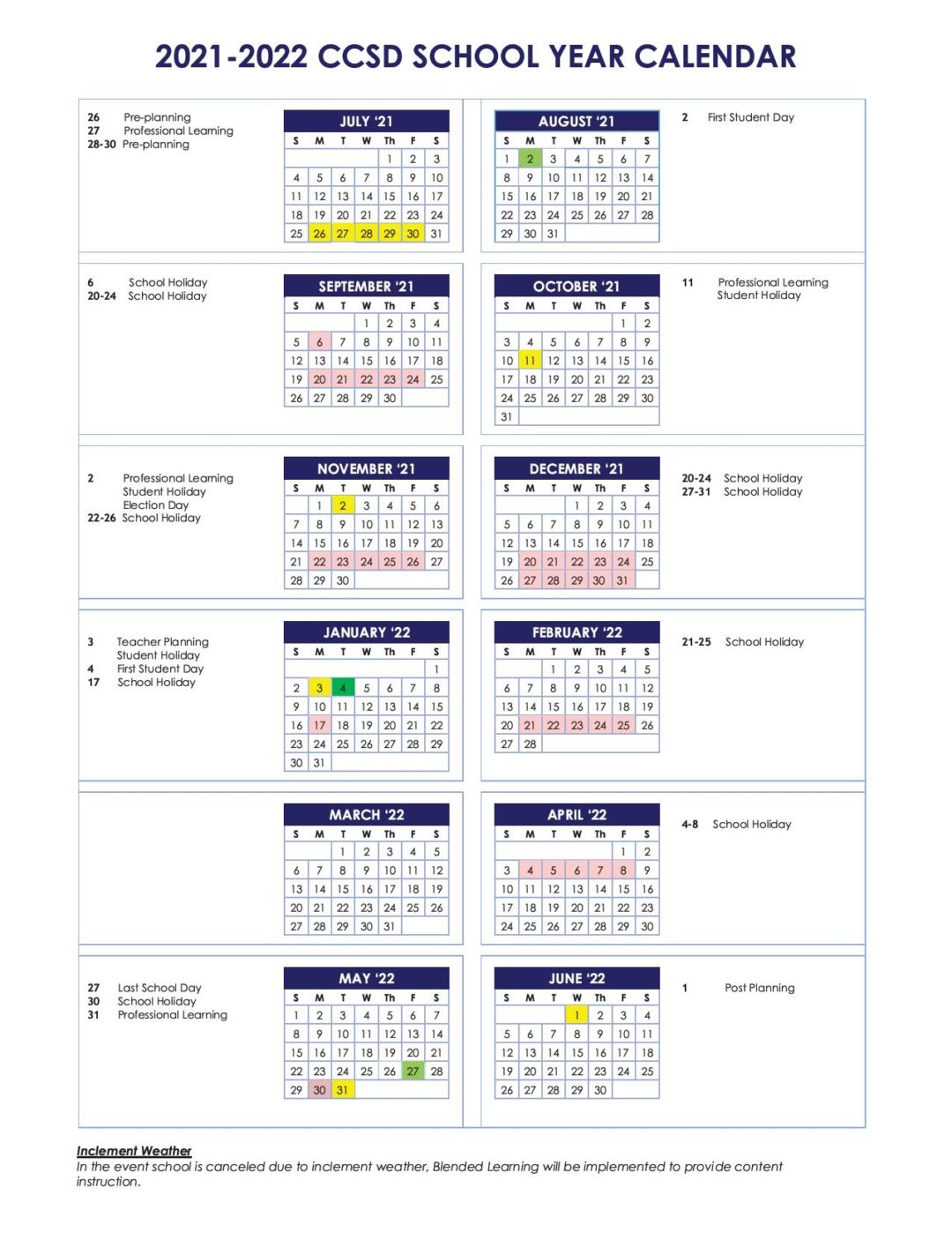 Cherokee County School Calendar 20212022 in PDF
