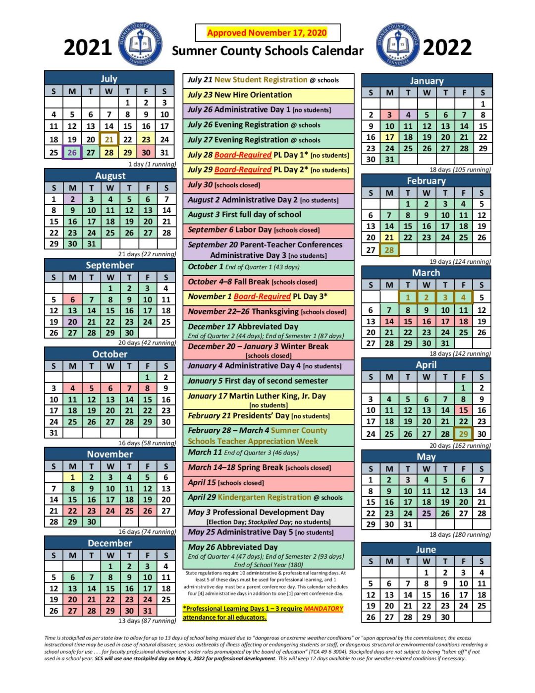 Sumner County School Calendar Holidays 2021 2022 | Free Hot Nude Porn