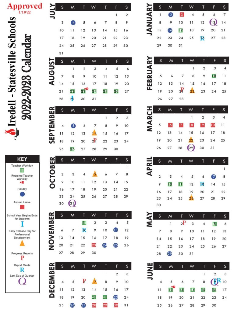 Iredell Statesville Schools Calendar 20222023 in PDF