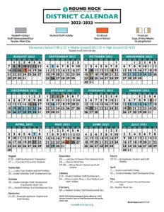 Round Rock Independent School District Calendar 2022 2023