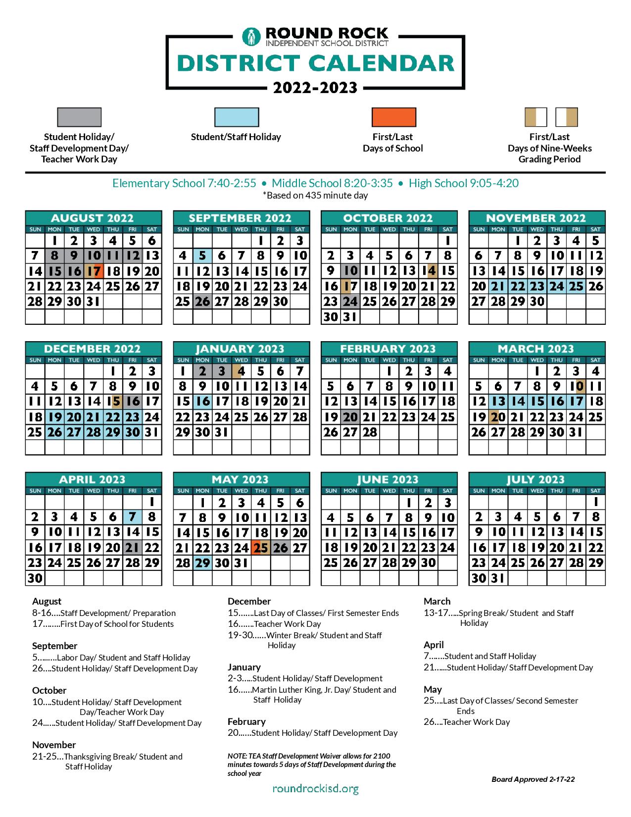 Aisd Calendar 2023-24 - Printable Calendar 2023