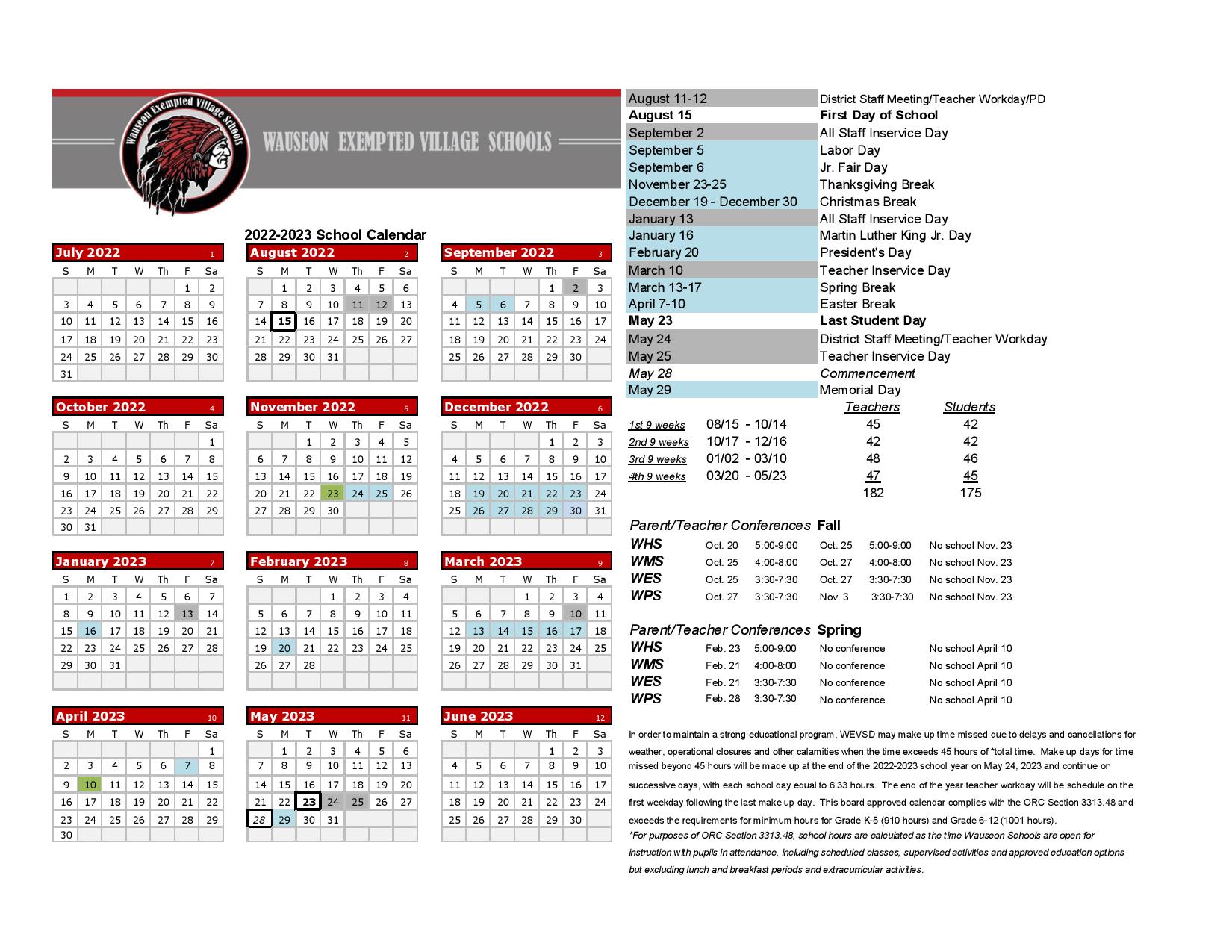 wauseon-schools-calendar-2022-2023-holidays-in-pdf