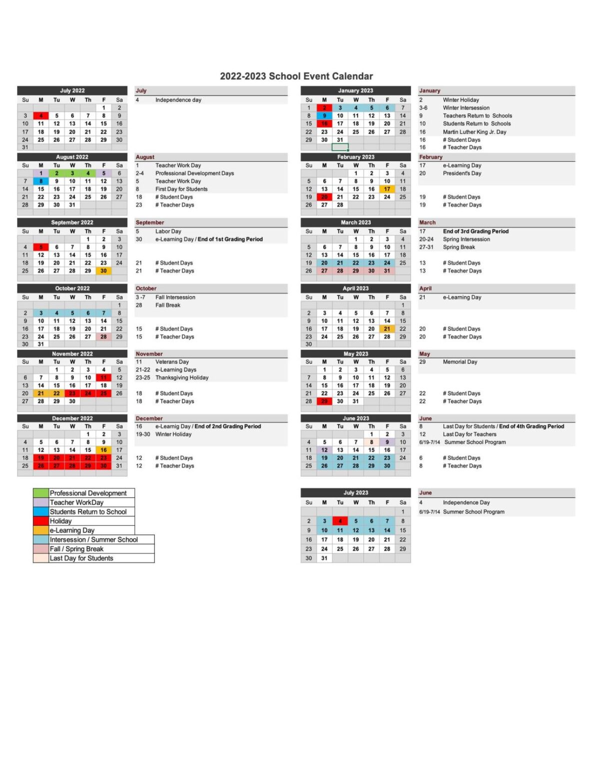 Birmingham City Schools Calendar 20222023 in PDF