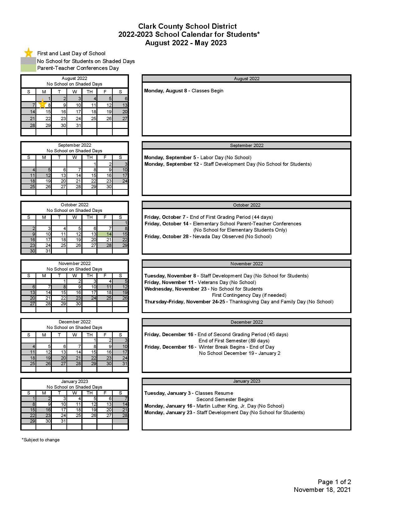 CCSD 20252026 Calendar A Comprehensive Guide Editable Calendar