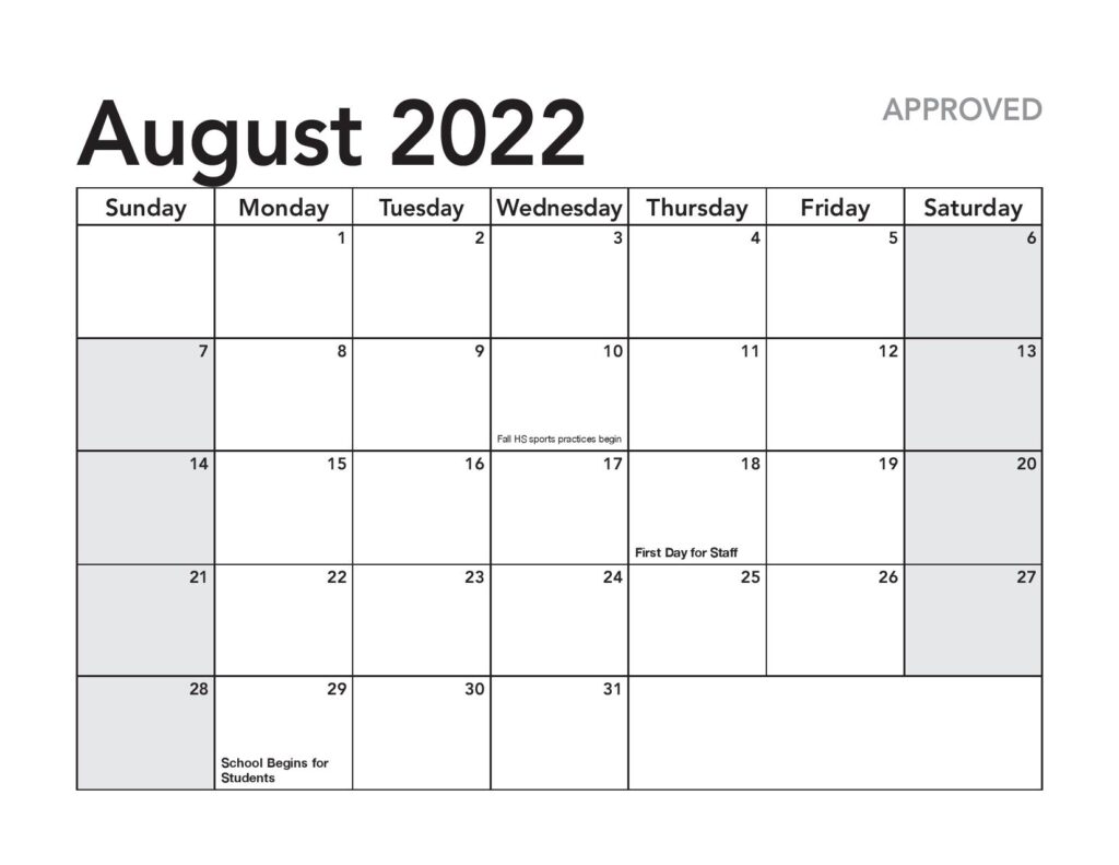 Howard County Public Schools Calendar 20222023 in PDF