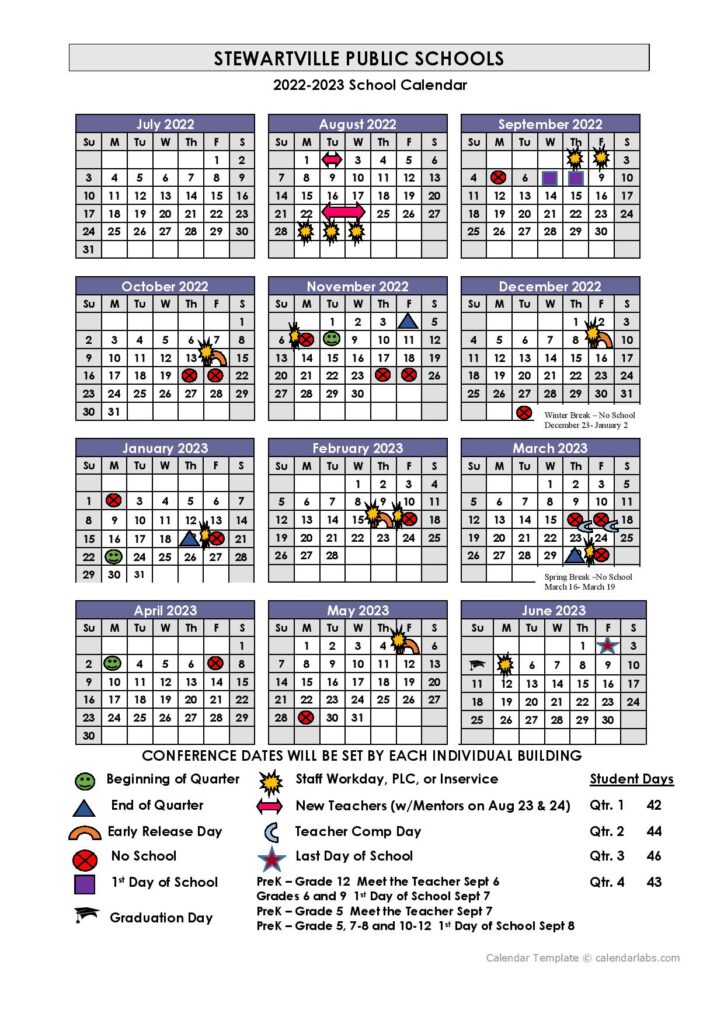 Stewartville Public Schools Calendar